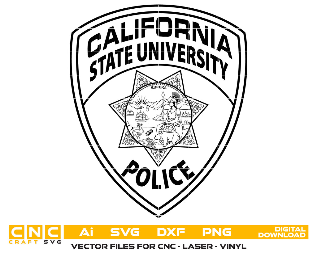 Csu Patch California State University Police Shoulder Patch SVG – Campus Safety