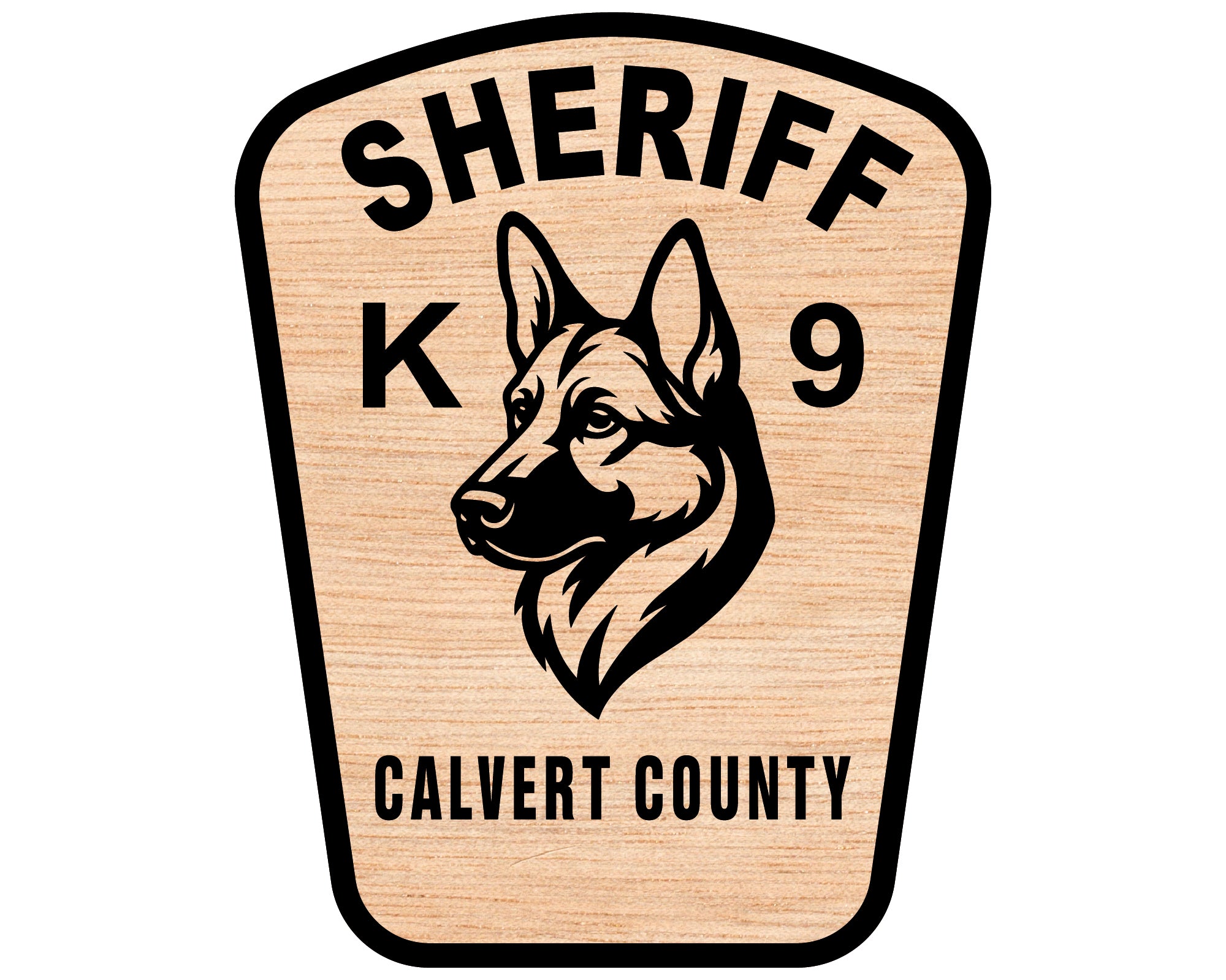 Calvert County Sheriff K9 Badge SVG, Maryland K9 Unit Badge Vector, Calvert County Sheriff Emblem, Police Dog Handler Badge SVG, Maryland Law Enforcement Badge