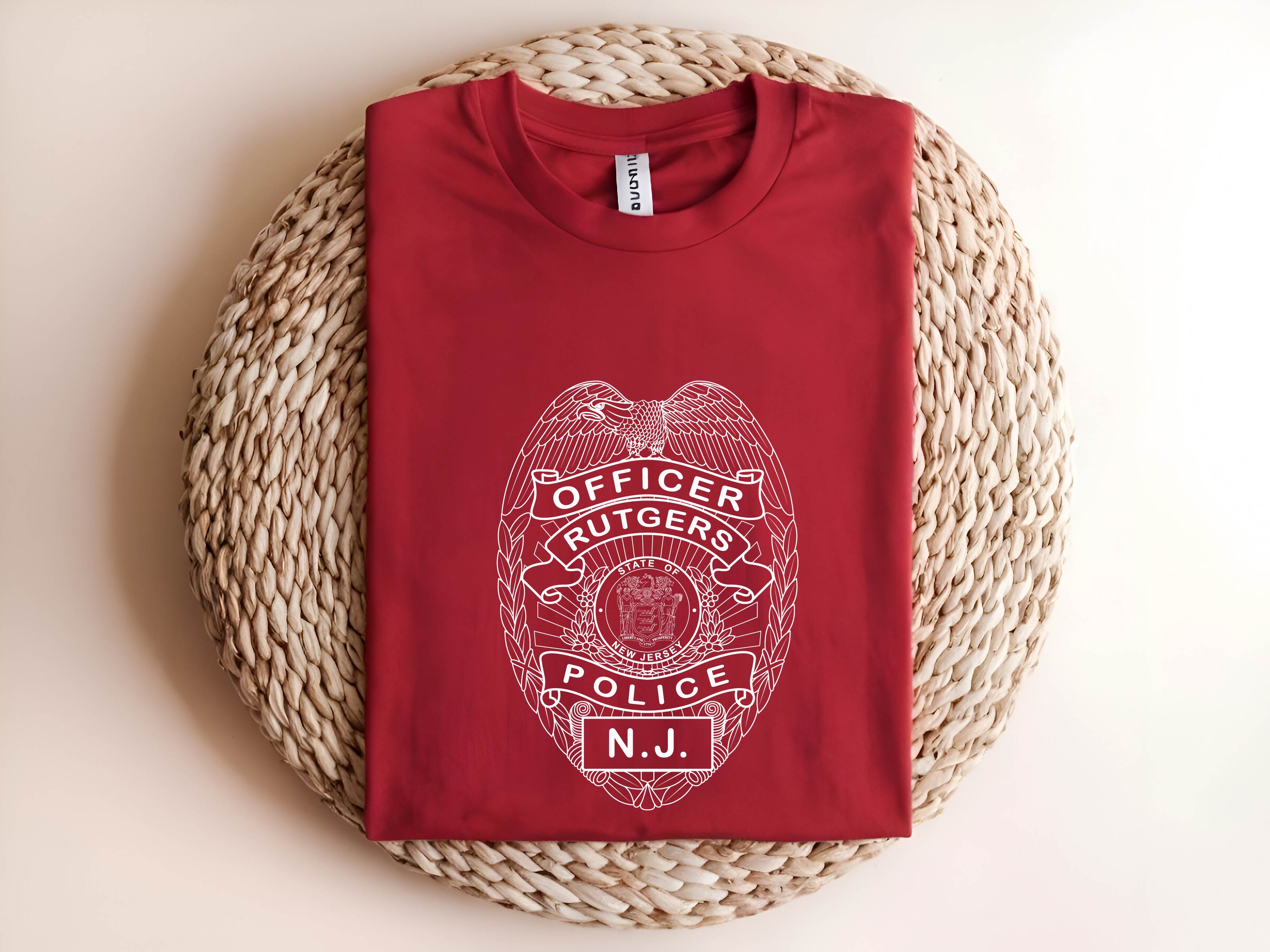 Rutgers Police Badge SVG, Rutgers University Police Vector, Law Enforcement Badge Design, Campus Police Emblem SVG, Officer Shield Vector, Engraving Badge File