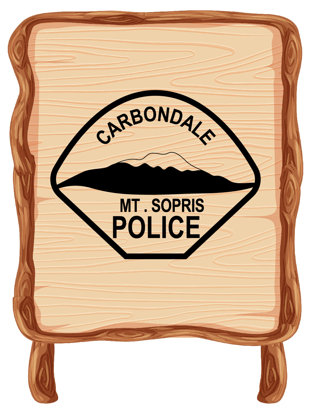 Carbondale Mt. Sopris Police Badge SVG | Law Enforcement Vector for CNC, Laser & Craft Projects
