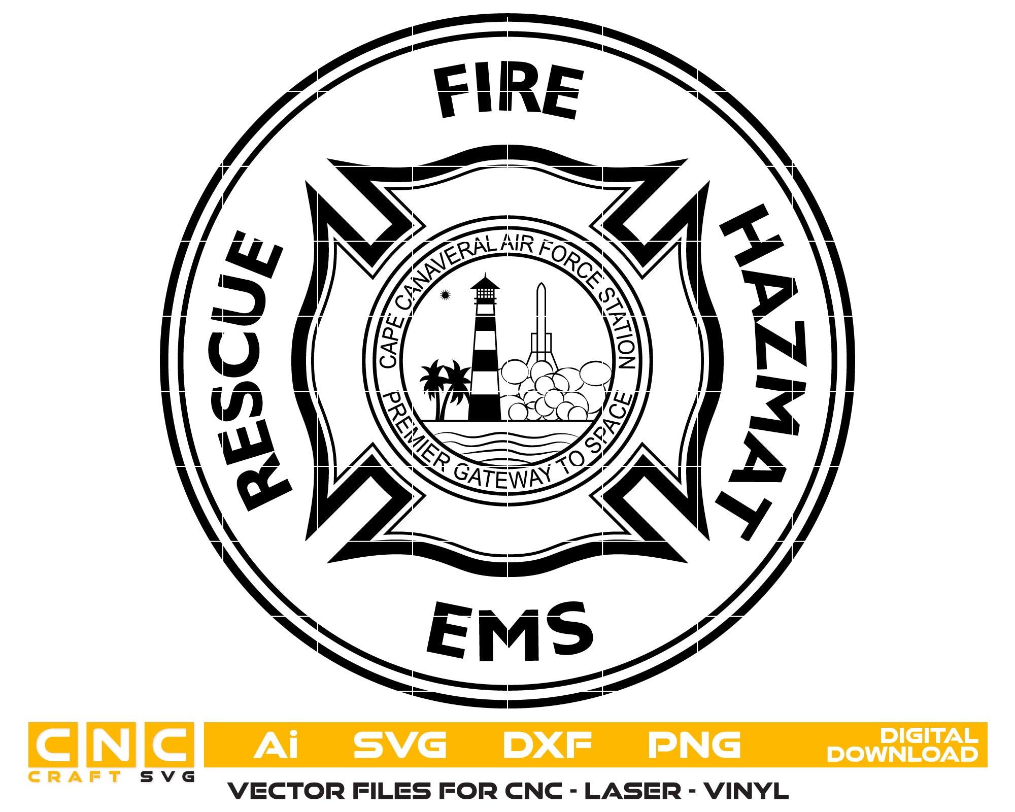 CCAFS Fire Rescue Hazmat Paramedic Logo