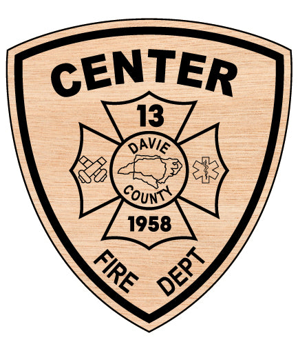 Center Volunteer Fire Department Badge, Davie County