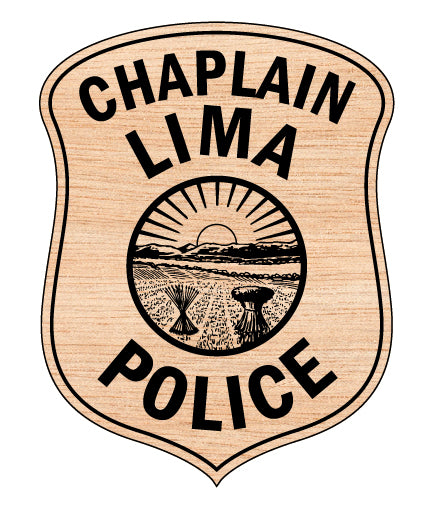Chaplain Lima Police Patch SVG, Lima Ohio Police Patch Vector, Chaplain Police SVG Emblem, Ohio Law Enforcement Patch Logo SVG, #support