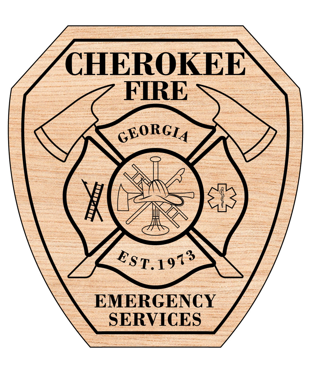 Cherokee County Fire Department Badge SVG, Fire Department Badge Vector, Cherokee County Fire Badge, Law Enforcement & Fire Badge SVG, Emergency Services Badge Vector