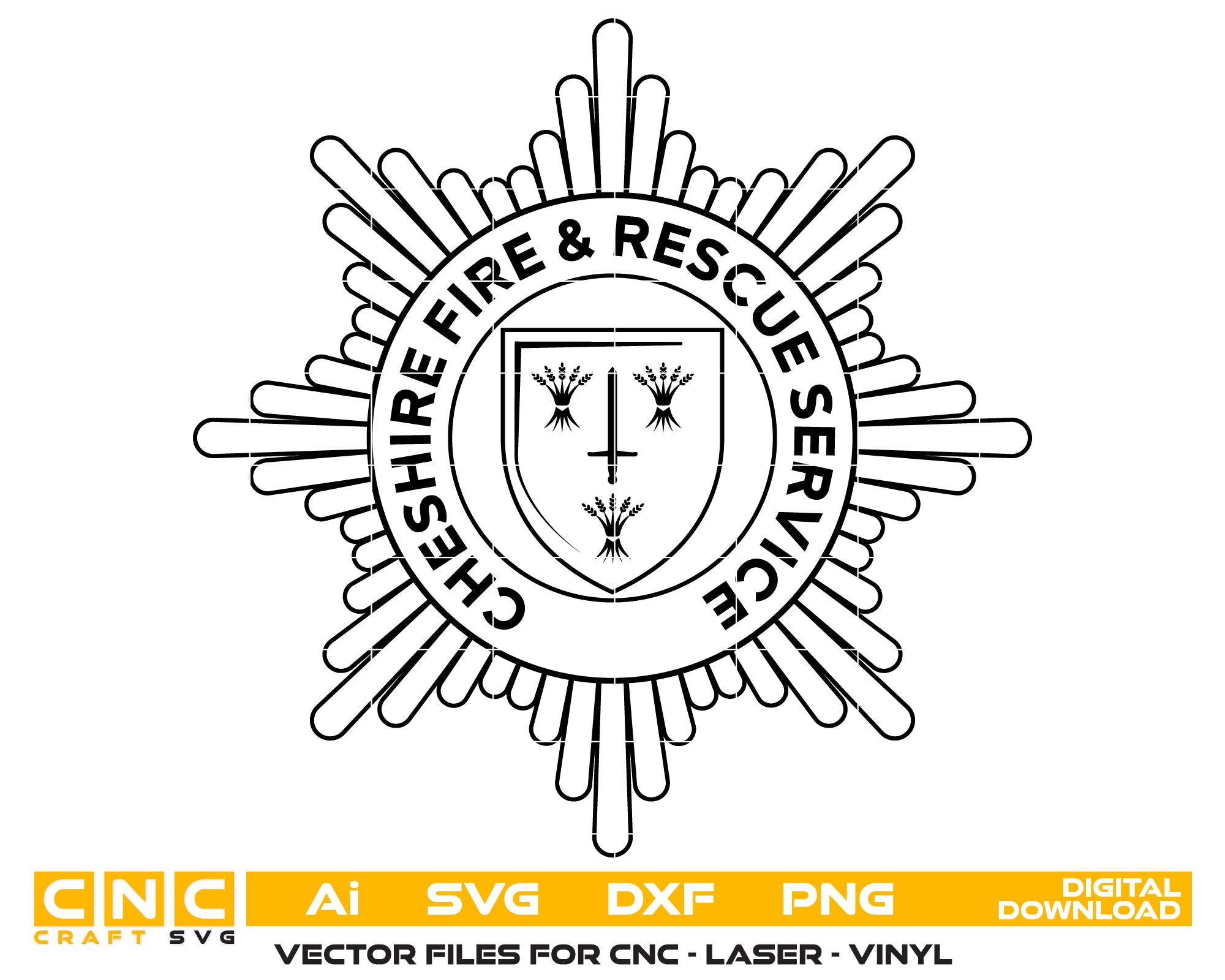 Cheshire Fire & Rescue Service Badge Svg
Cheshire Badge
Fire Department Badge
Service Badge
 Fire & Rescue Badge