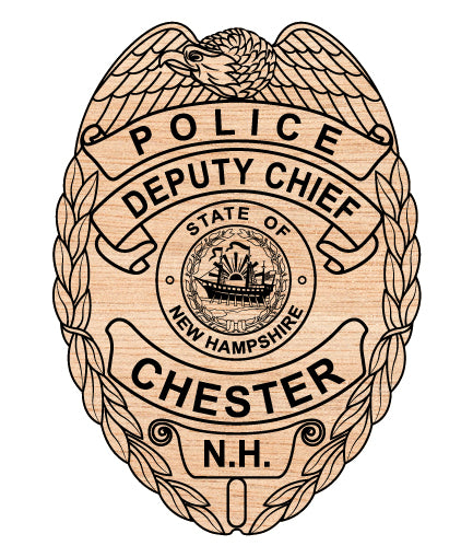 Chester Police Deputy Chief Badge SVG, Chester New Hampshire Police Badge Vector, Chester Police Deputy Chief SVG Emblem, New Hampshire Law Enforcement Badge Logo SVG, #support