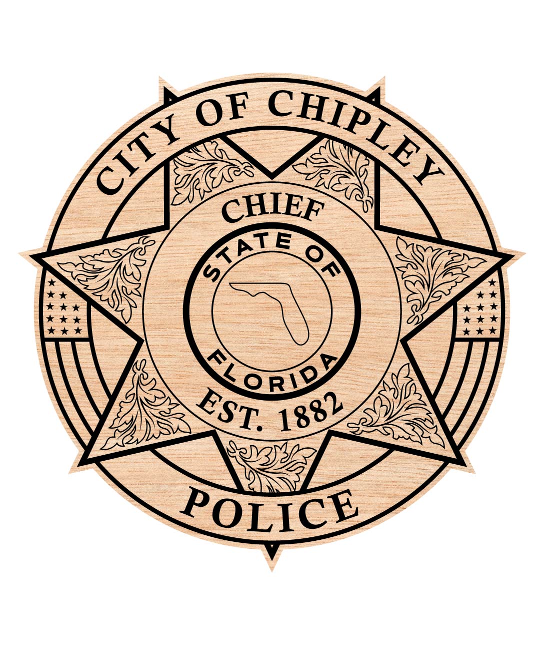 Chipley Chief Police Department Badge, Chipley Chief Police,Police Department Badge,Chief Police Badge