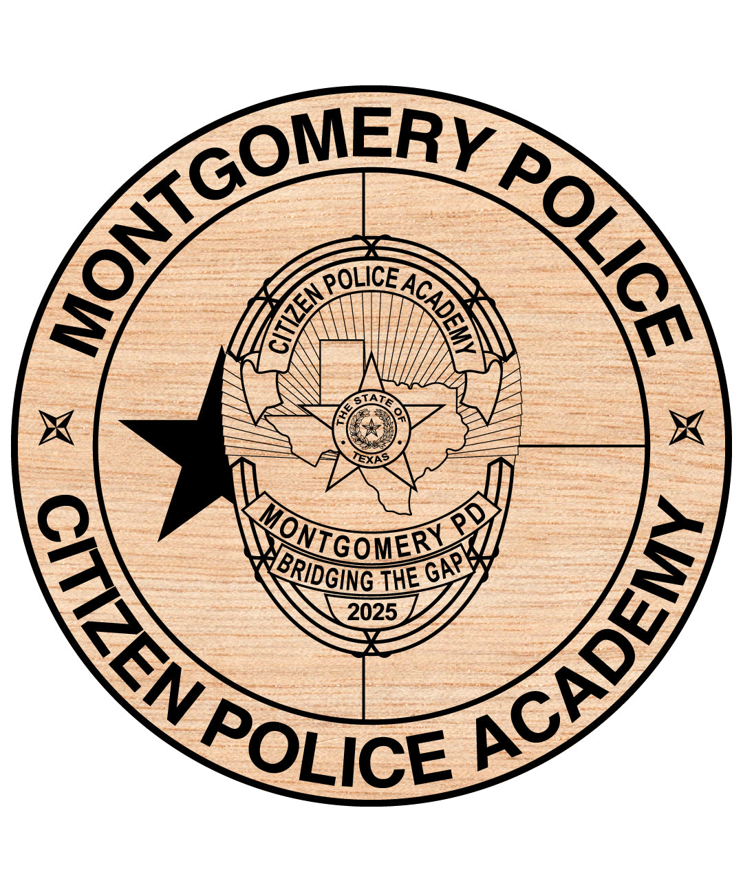 Citizens Police Academy, City of Montgomery Texas Police Logo