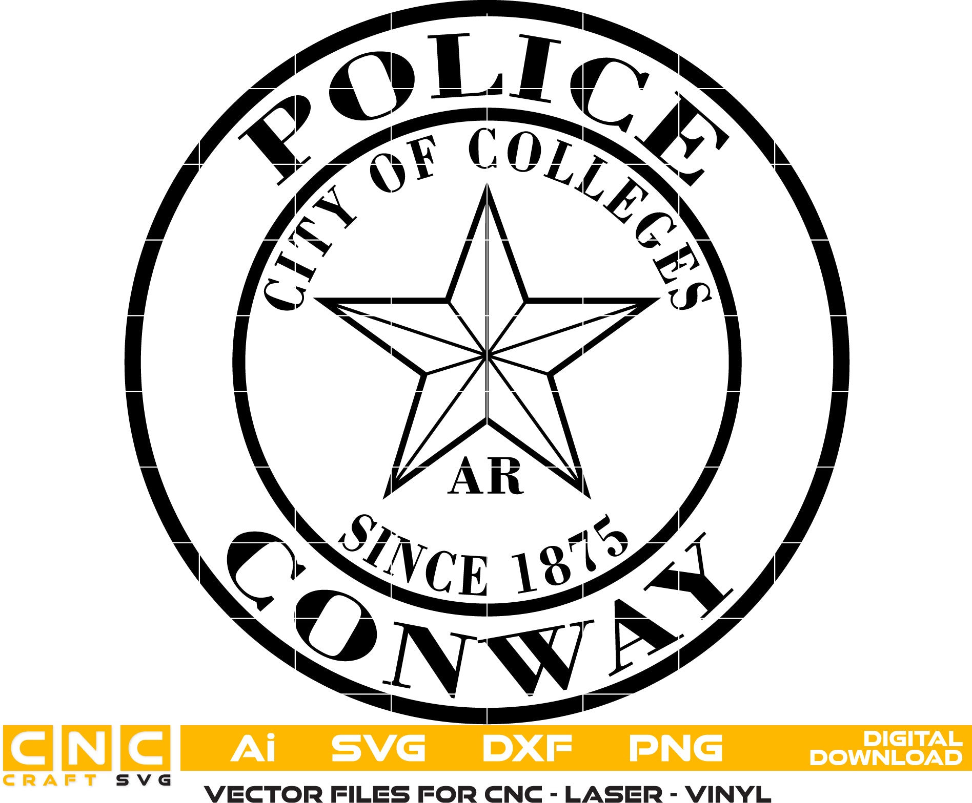 City Of Colleges Conway Police Badge