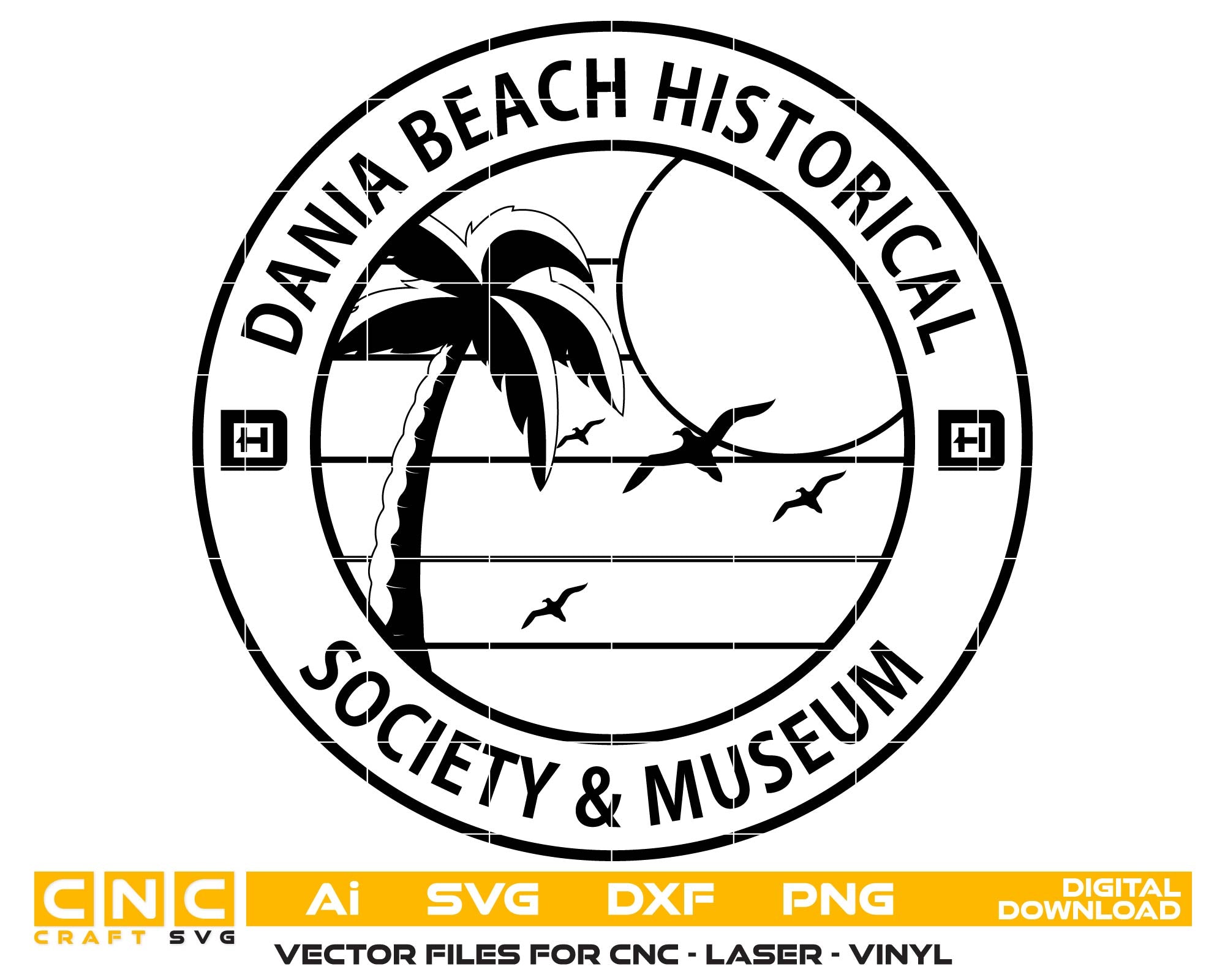City Of Dania Beach Historical Society & Museum Logo, Florida