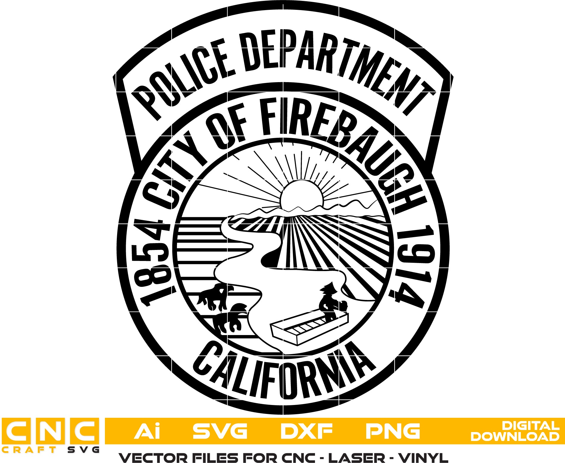 City Of Firebaugh Police Dept Badge