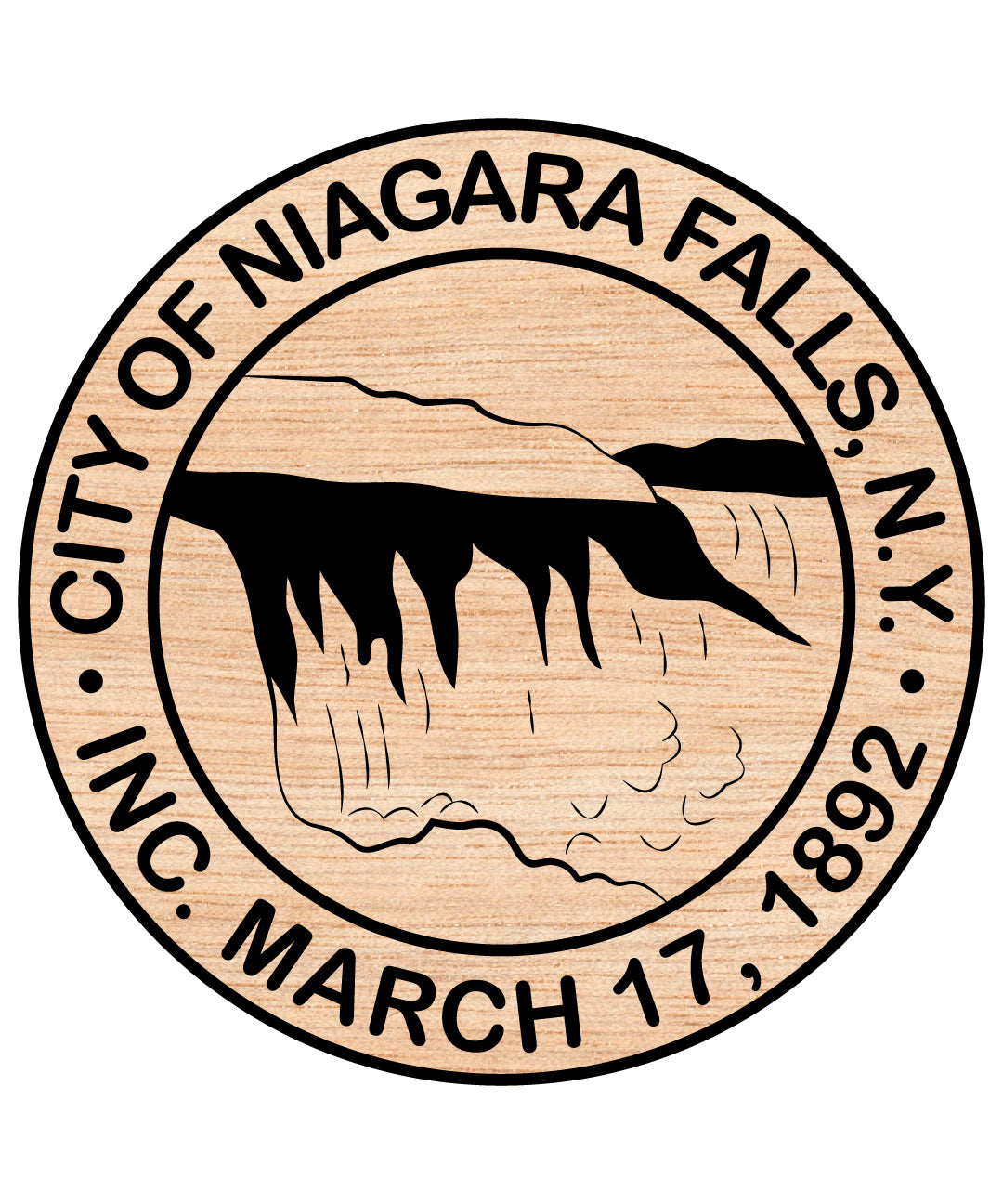 City of Niagara Falls Seal, N.Y. – High-Resolution Vector for Engraving & Printing