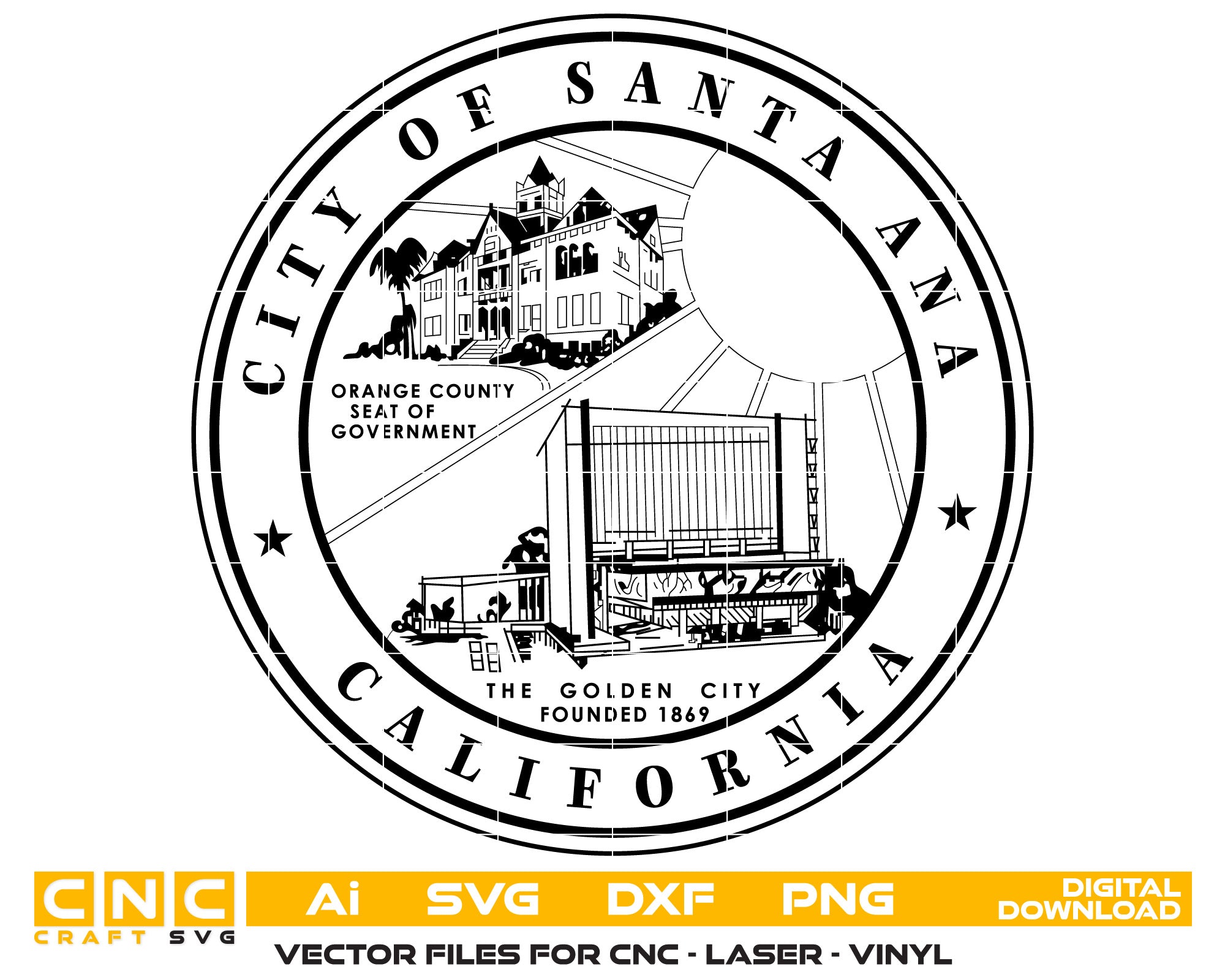 City of Santa Ana Seal, California