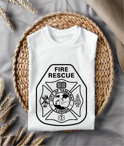 City of Tamarac Florida Fire Rescue Badge, Tamarac Florida Fire Rescue Badge, Fire Department Badge, Fire Department Badge Svg