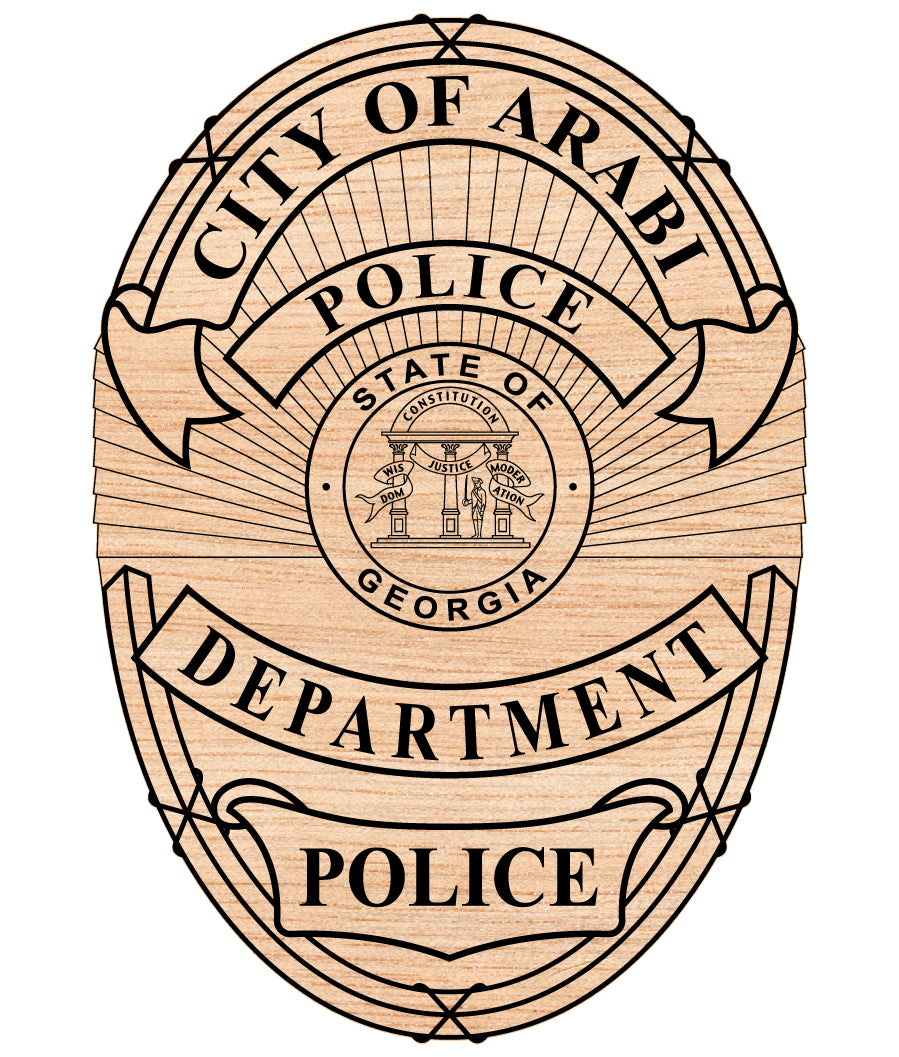 City Of Arabi Police Department Badge SVG, Arabi Georgia Police Badge Vector, Georgia Police Department Badge, Law Enforcement Badge SVG, Arabi Police Badge Vector
