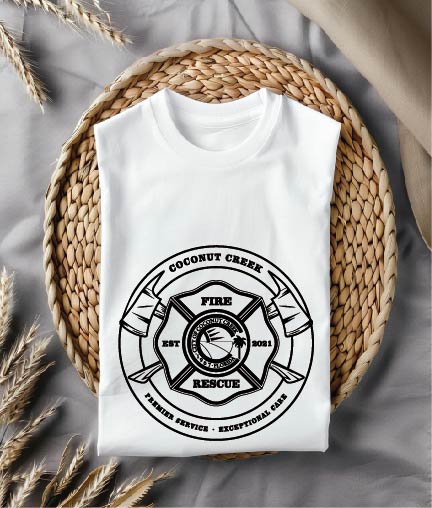 Coconut Creek Fire Rescue Badge, Fire Rescue Badge, Coconut Creek Fire, City Of Coconut Creek Fire Badge