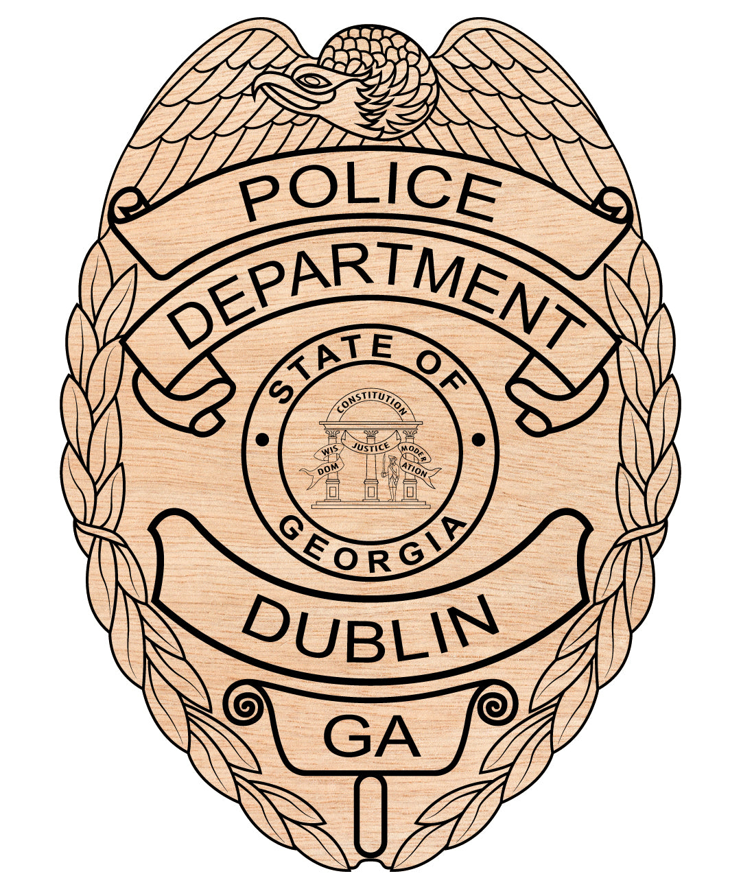 City Of Dublin Police Department Badge SVG, Georgia Police Badge Vector, Dublin Police Department Badge, Law Enforcement Badge SVG, Georgia Police Badge Vector