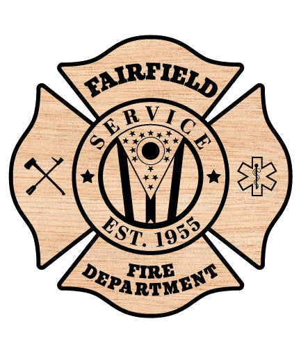 City Of Fairfield Fire Department Badge SVG, Fairfield Fire Dept Badge Vector, Fairfield Firefighter SVG Emblem, Fire Department Badge Logo Vector SVG, #support