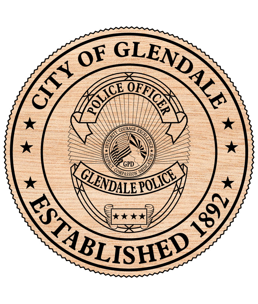 City Of Glendale Police Department Badge SVG, Glendale Police Badge Vector, Police Department Badge SVG, Law Enforcement Badge Vector, City Police Badge SVG