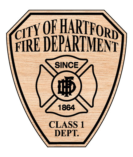 City Of Hartford Fire Department Badge SVG, Hartford Firefighter Badge Vector, Hartford Connecticut Fire Emblem SVG, Firefighter Badge Hartford CT, Hartford Fire Dept Logo Vector
