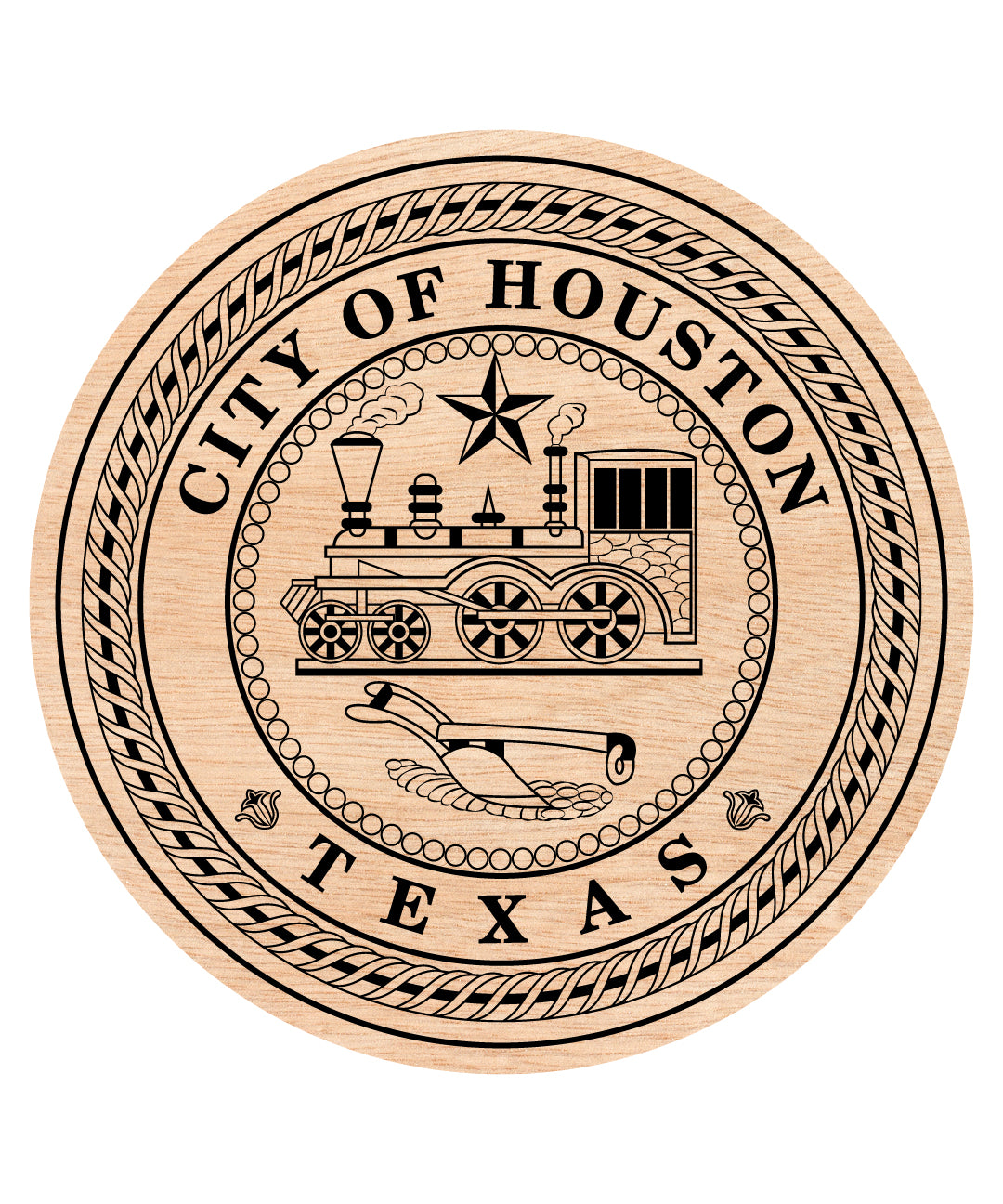 City Seal of Houston SVG, Houston TX Municipal Seal Vector, Houston Texas City Emblem, Official-Style Houston Seal SVG, City Government Seal Vector File