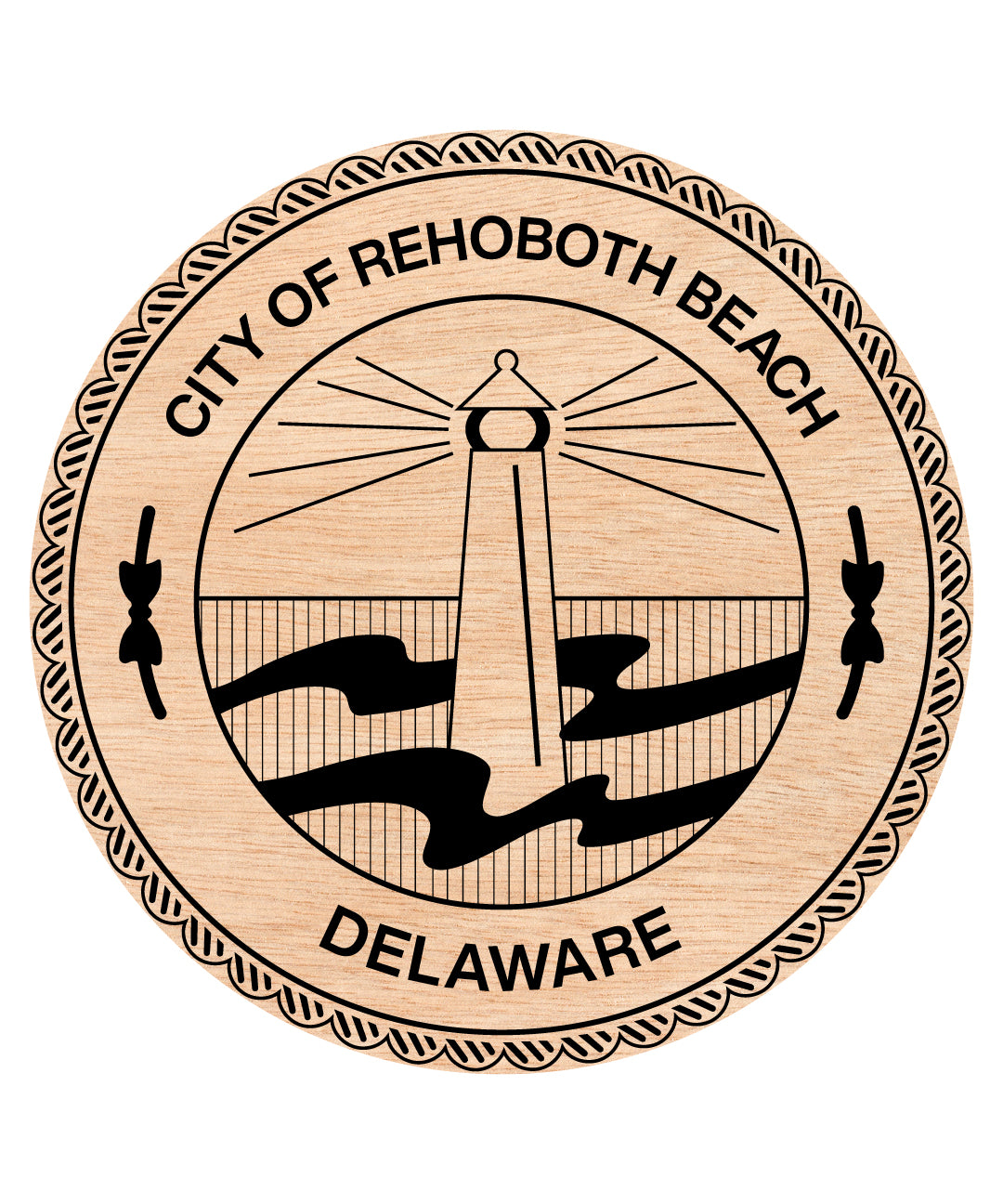 City Seal of Rehoboth Beach Delaware SVG, Rehoboth Beach Municipal Seal Vector, Rehoboth Beach City Emblem, Delaware City Seal SVG, Coastal Municipal Seal Vector File