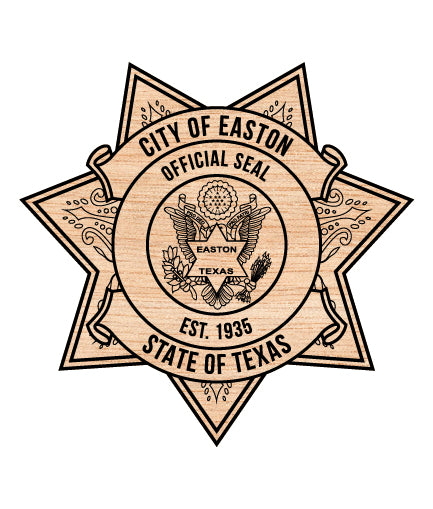City Of Easton Sheriff Badge SVG, Easton Texas Sheriff Badge Vector, Easton Police Sheriff Emblem SVG, Texas Law Enforcement Badge Vector, Easton Sheriff Emblem