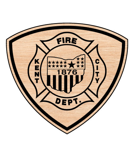 City of Kent Fire Department Patch SVG digital download, firefighter emblem vector design for Cricut, Silhouette, CNC, engraving, and fire service crafts.