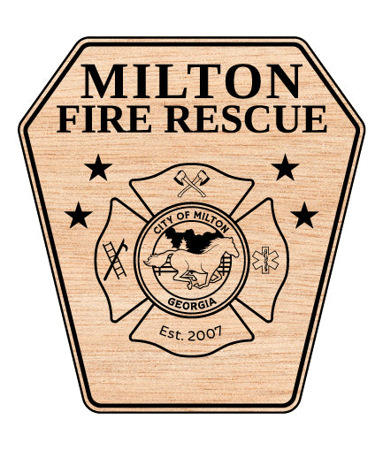 City of Milton Fire Department Badge SVG, Milton Firefighter Badge Vector, Milton Fire Department Emblem, Fire Department Badge SVG, Firefighter Badge Vector File