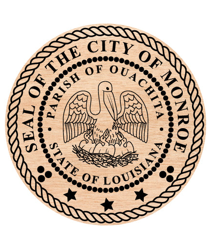 City of Monroe Seal SVG digital download, municipal emblem vector design for Cricut, Silhouette, CNC, engraving, and local government crafts.