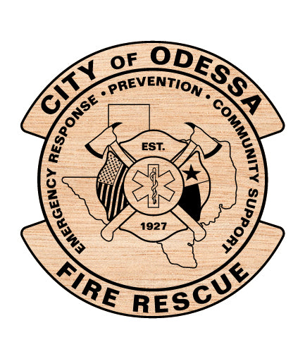 City of Odessa Fire Department Badge SVG, Odessa Firefighter Badge Vector, Odessa Fire Department Emblem, Fire Department Badge SVG, Firefighter Badge Vector File