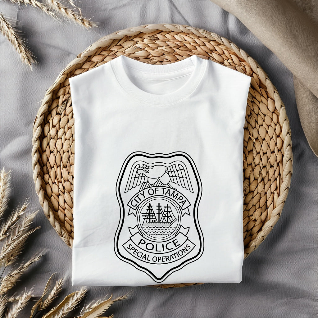 City of Tampa Police Patch SVG, Tampa FL Police Patch Vector, Florida Law Enforcement Patch SVG, Police Department Emblem Design, Tampa PD Patch