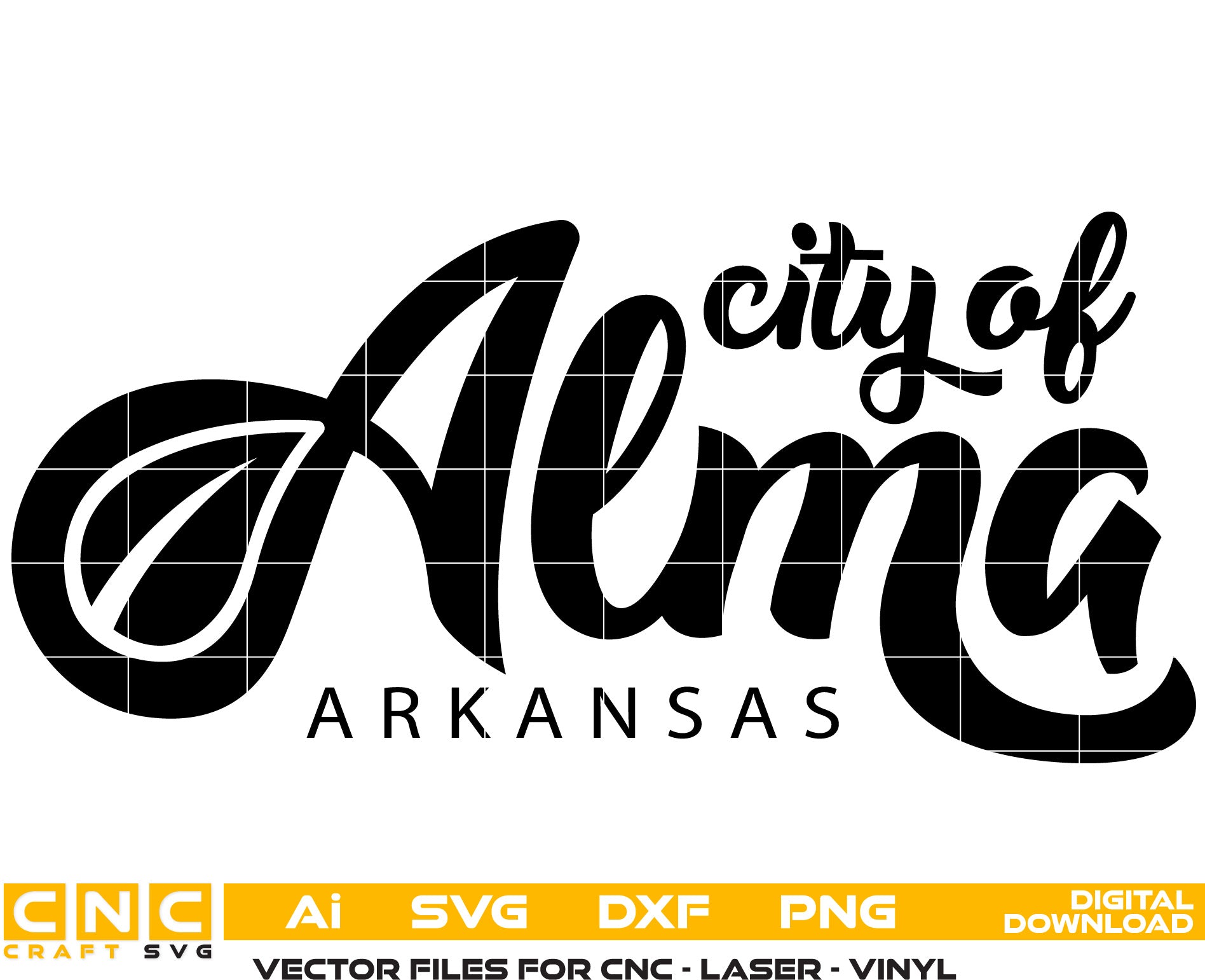 City of Alma Seal, Arkansas Logo Vector Art, Alma Seal svg, Alma logo, Digital file