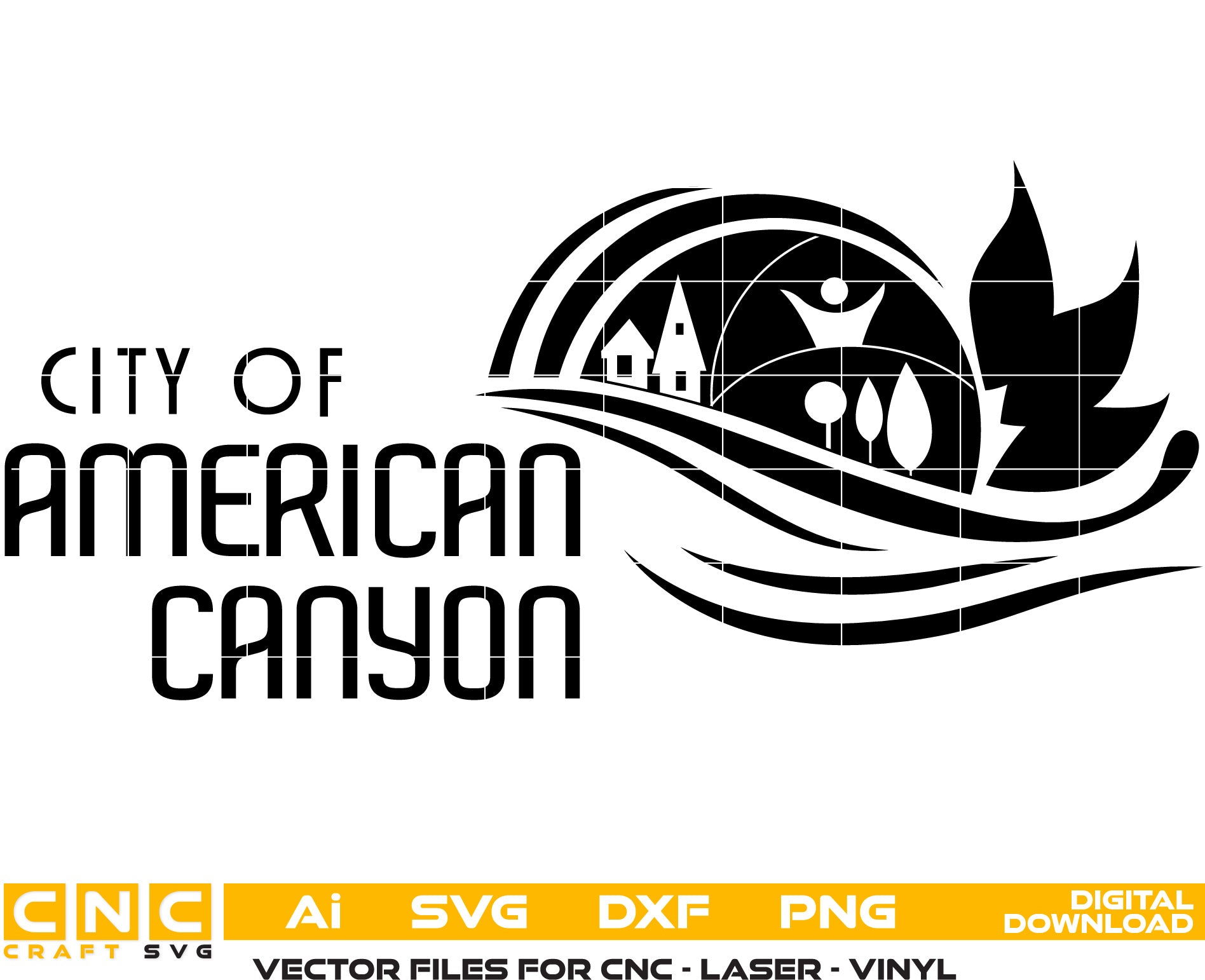 City of American Canyon Seal Vector Art, Canyon Seal Svg