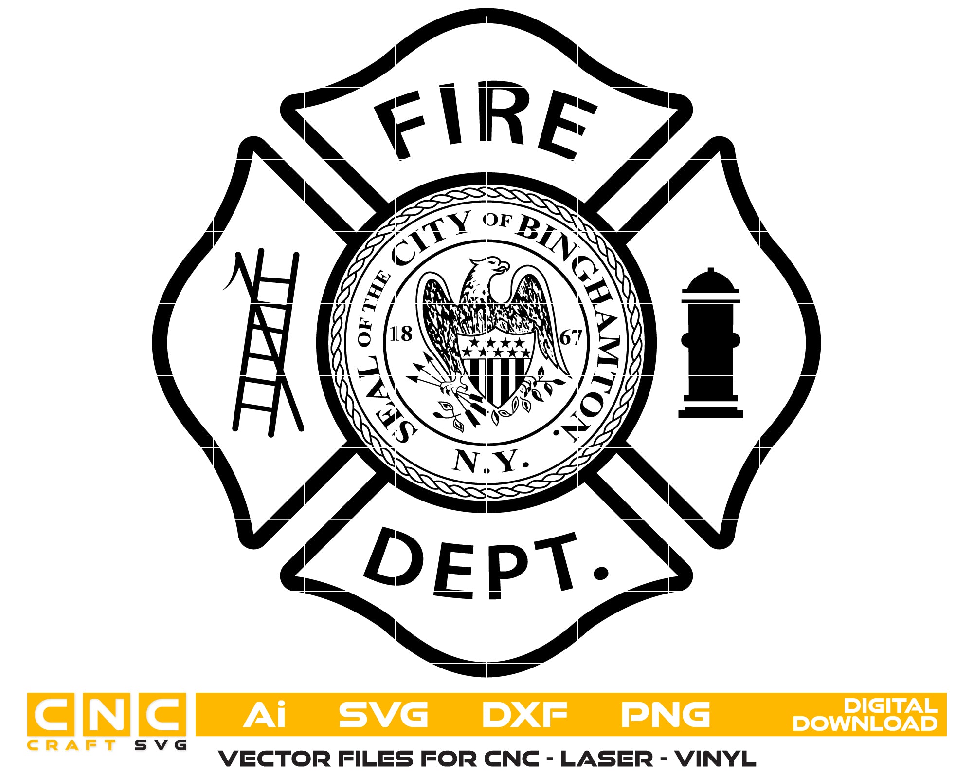City of Binghamton Fire Dept Badge