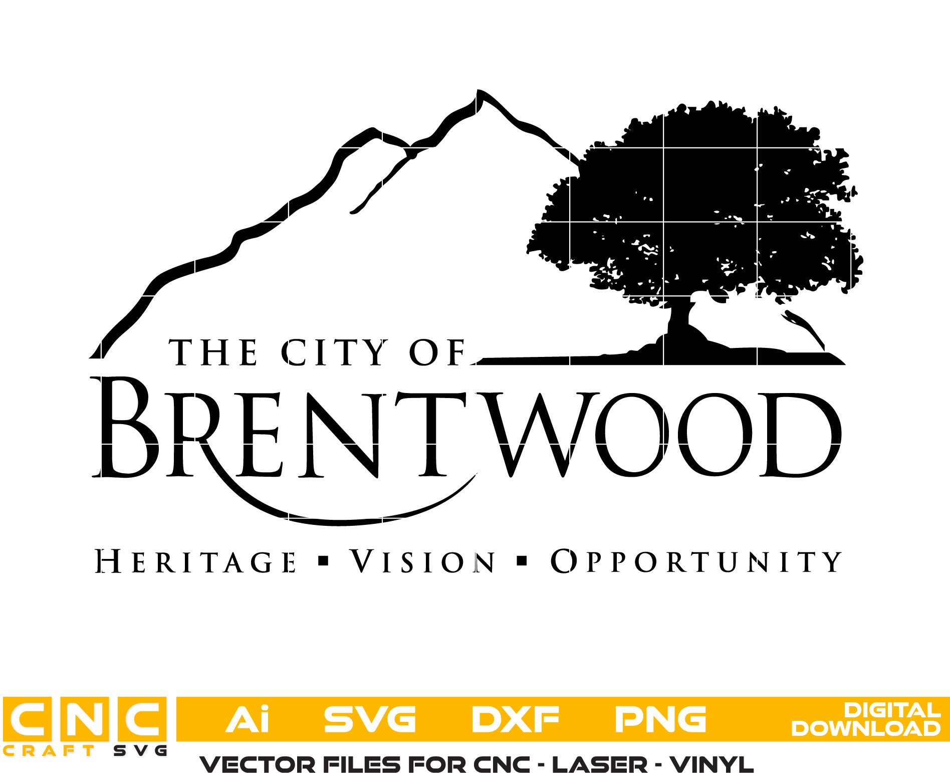 City of Brentwood Seal Vector Art, Seal Svg digital Art