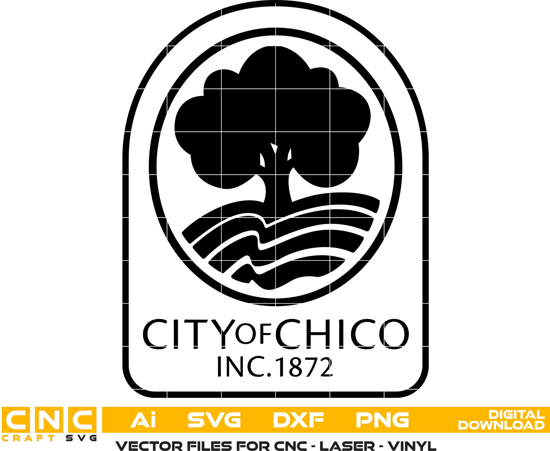 City of Chico Seal, City of Chico Logo, City of Chico vector art