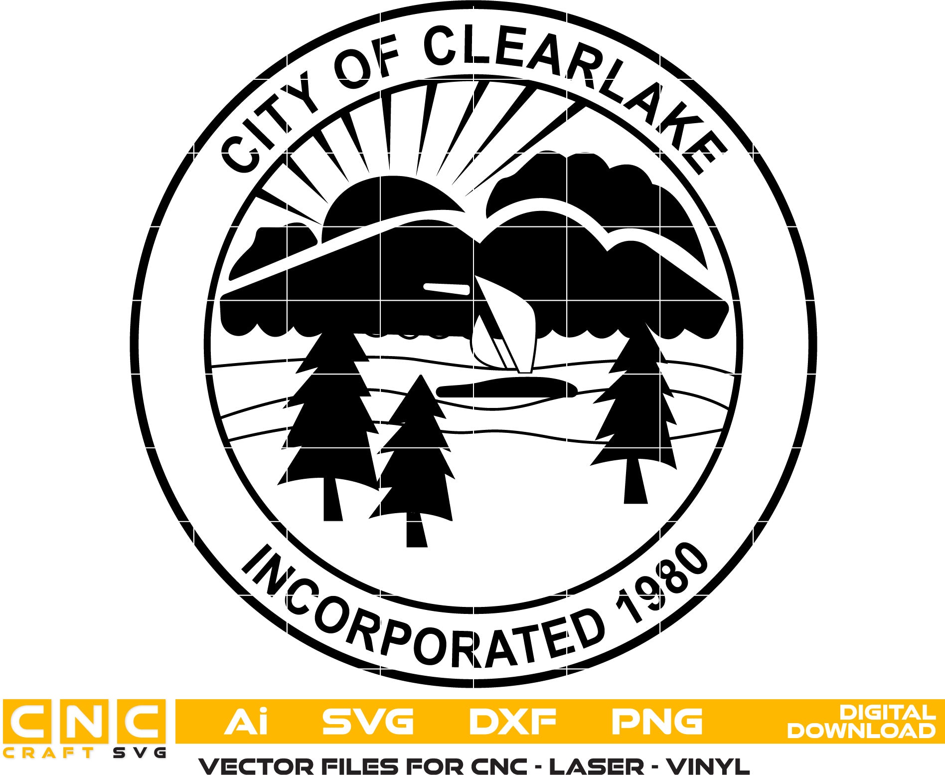 City of Clearlake Seal, City of Clearlake logo, City of Clearlake vector art