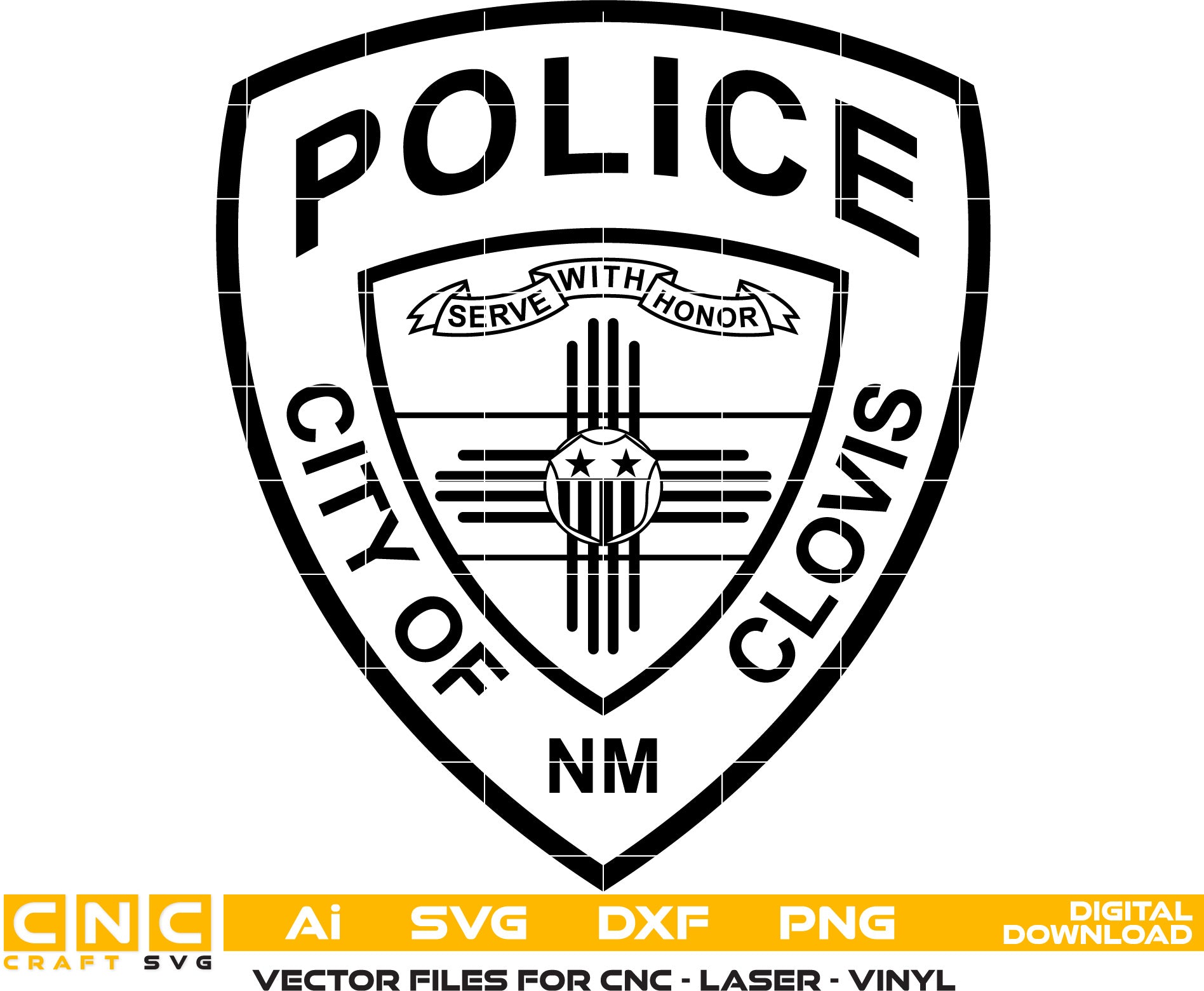 City of Clovis Police Badge, Police Badge, City of Clovis Police vector art