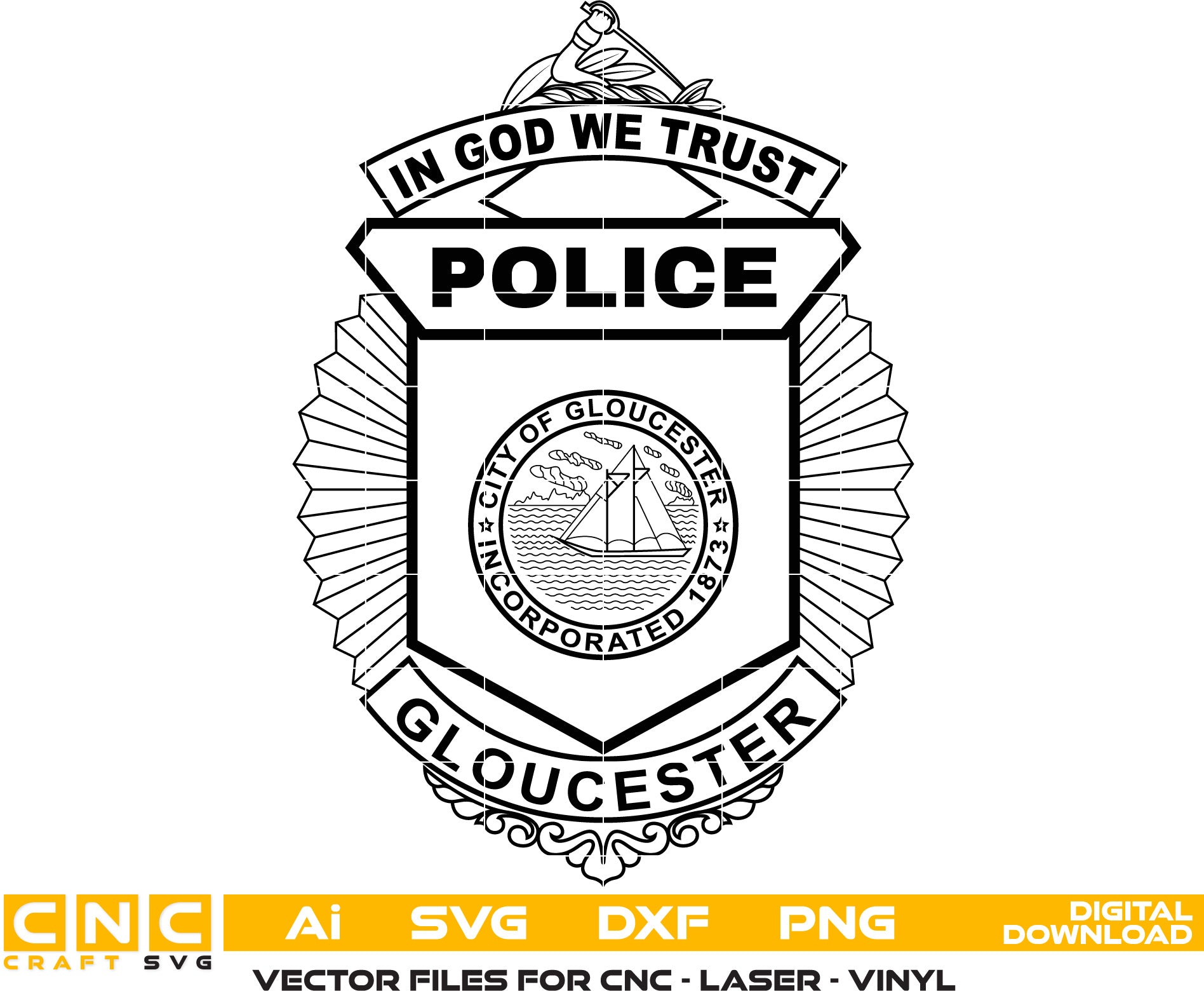 Gloucester Police Badge Vector file