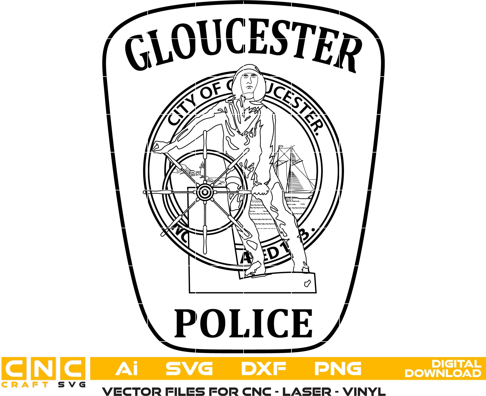 Gloucester Police seal Vector file