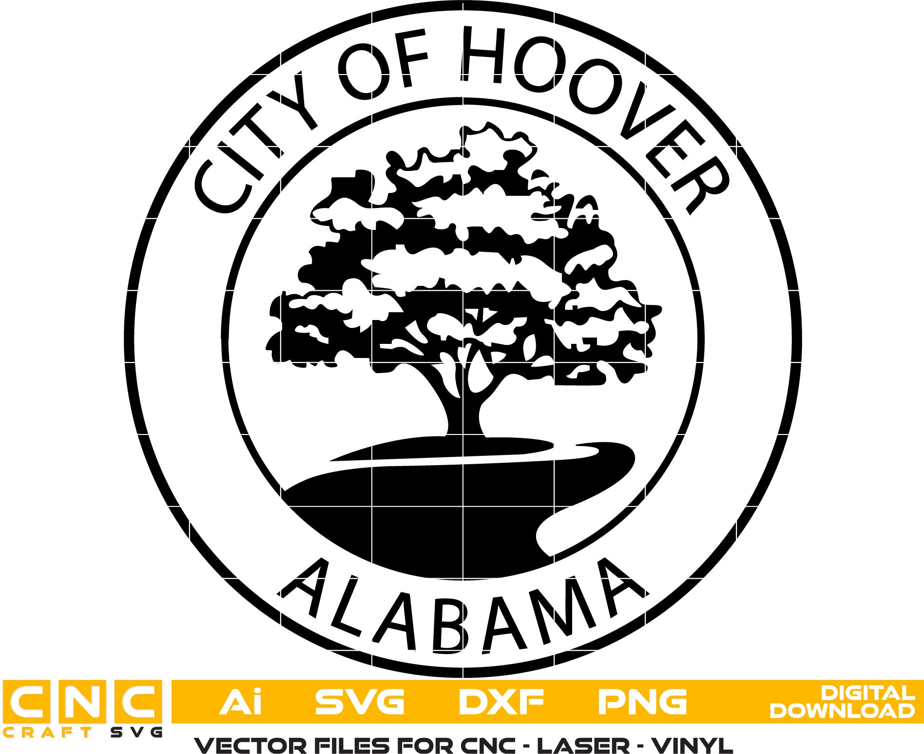 City of Hoover Seal, Alabama Logo Vector Art, Hoover Seal svg, vector art, Digital file