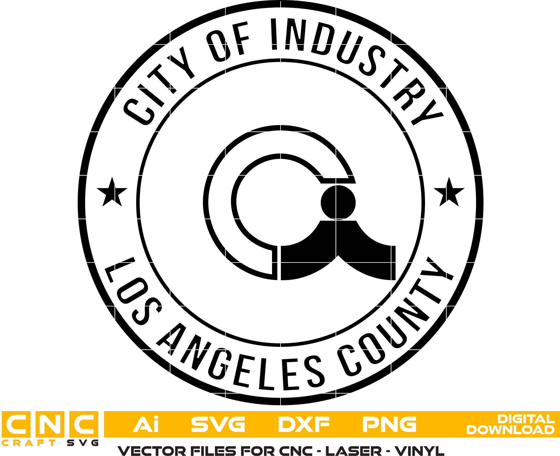 City of Industry Seal, Los Angeles County, Industry logo, Industry Seal svg, vector art, digital file