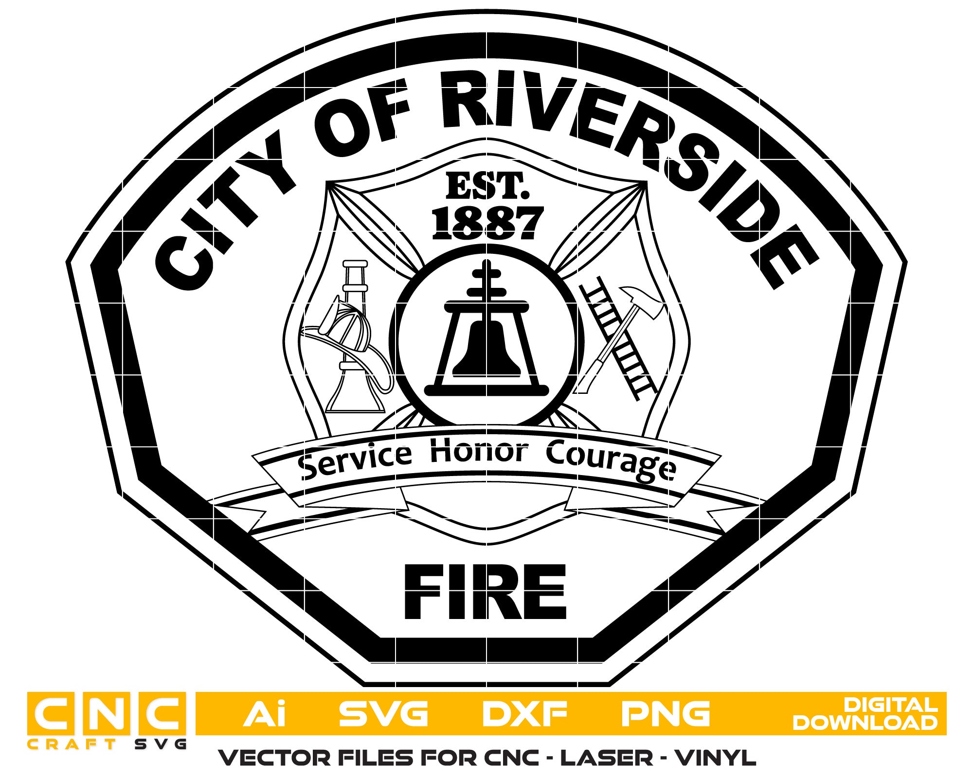 City of Riverside Fire Department Badge