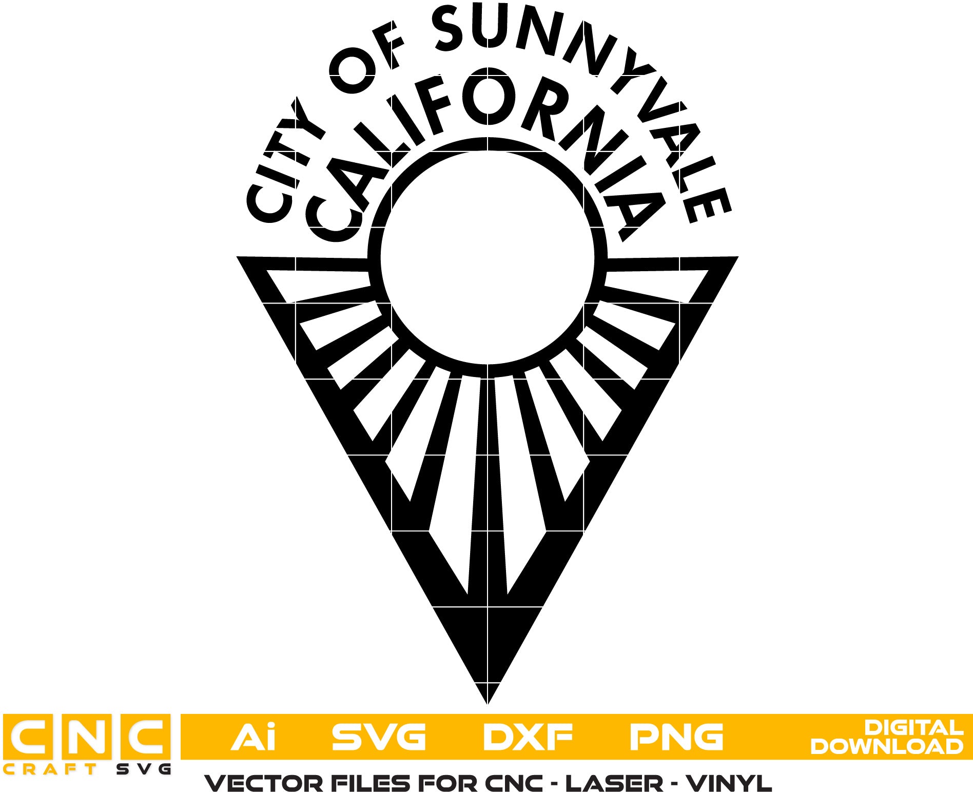 City of Sunnyvale Seal, California Seal,City of Sunnyvale vector art, Digital File