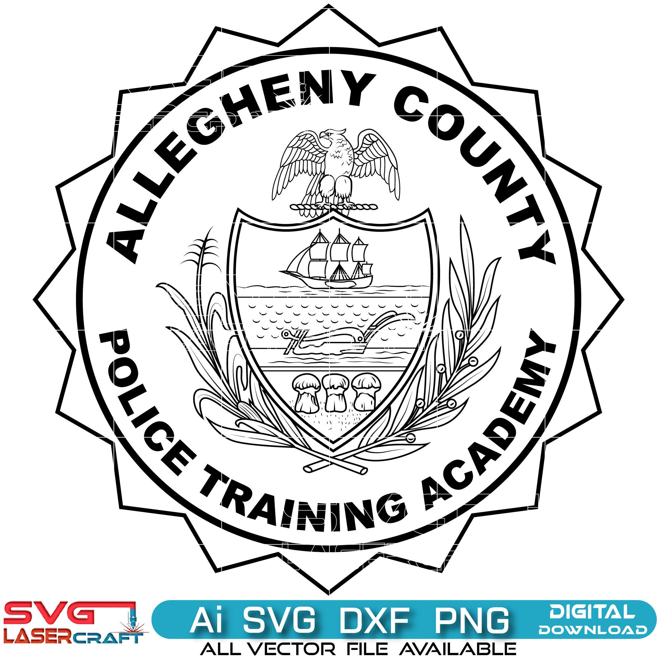 ALLEGHENY COUNTYPOLICE TRAINING ACADEMY Vector art-01