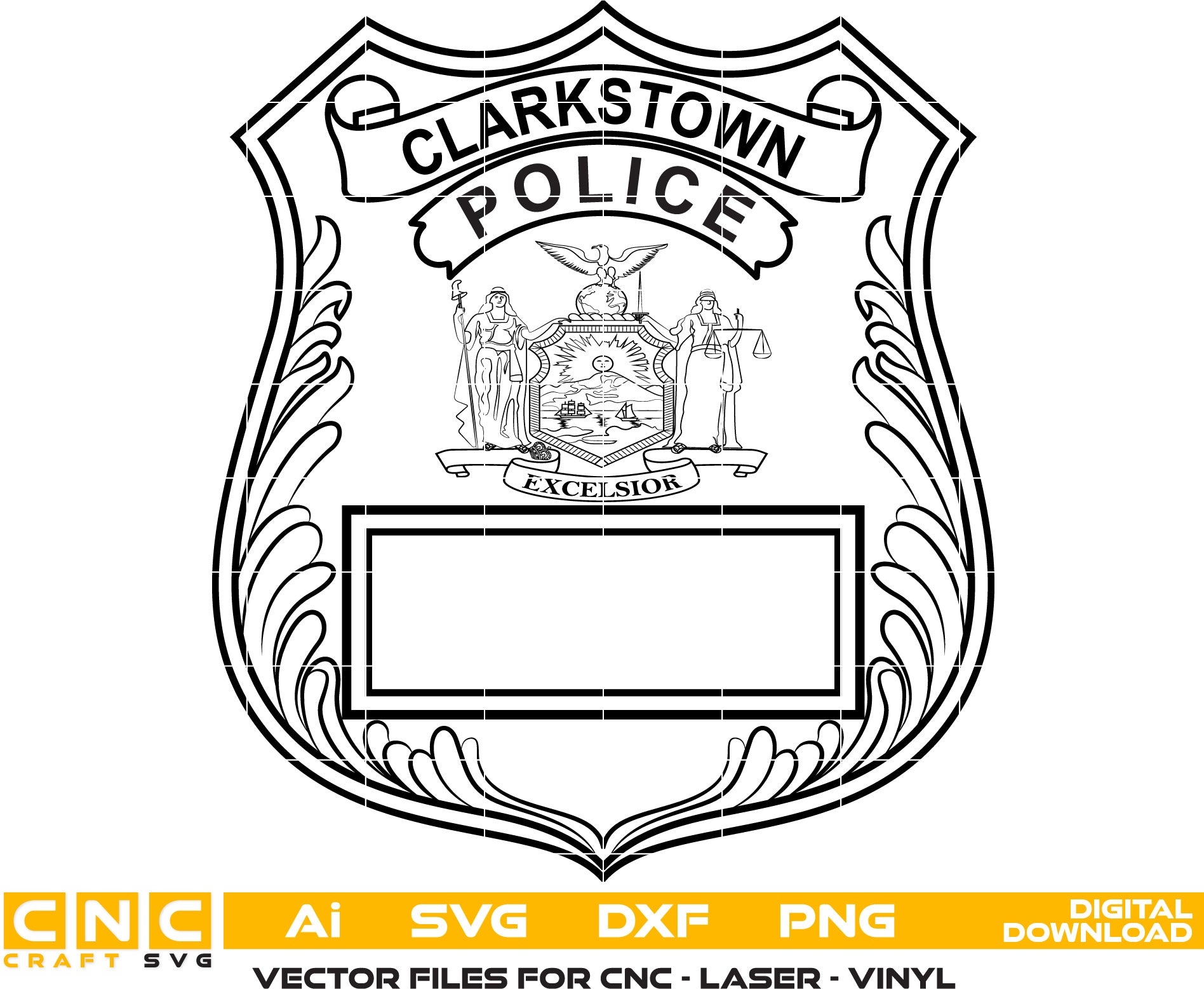 Clarkstown Police Badge Vector art