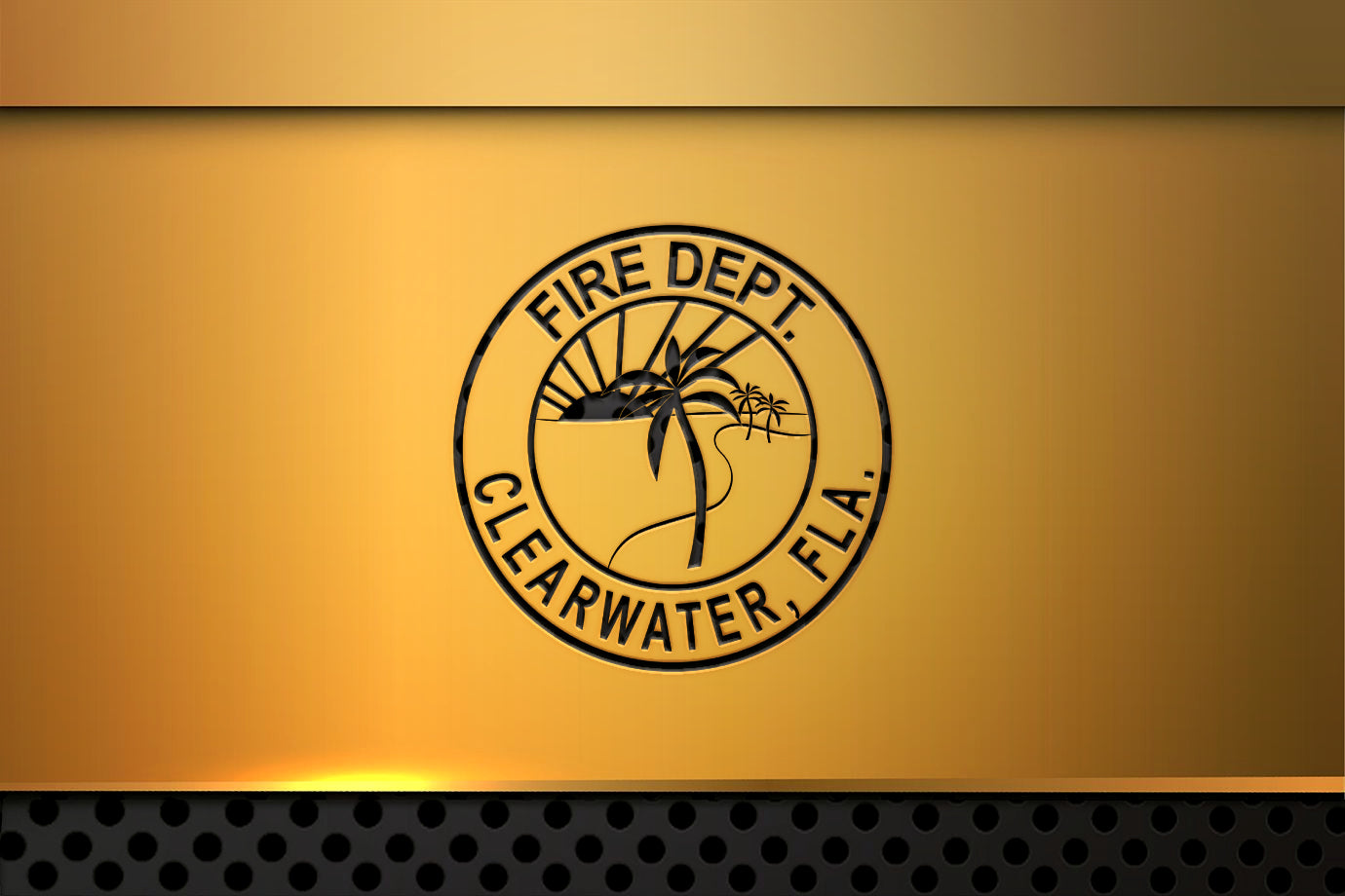 Clearwater Fire Service insignia Logo, Florida