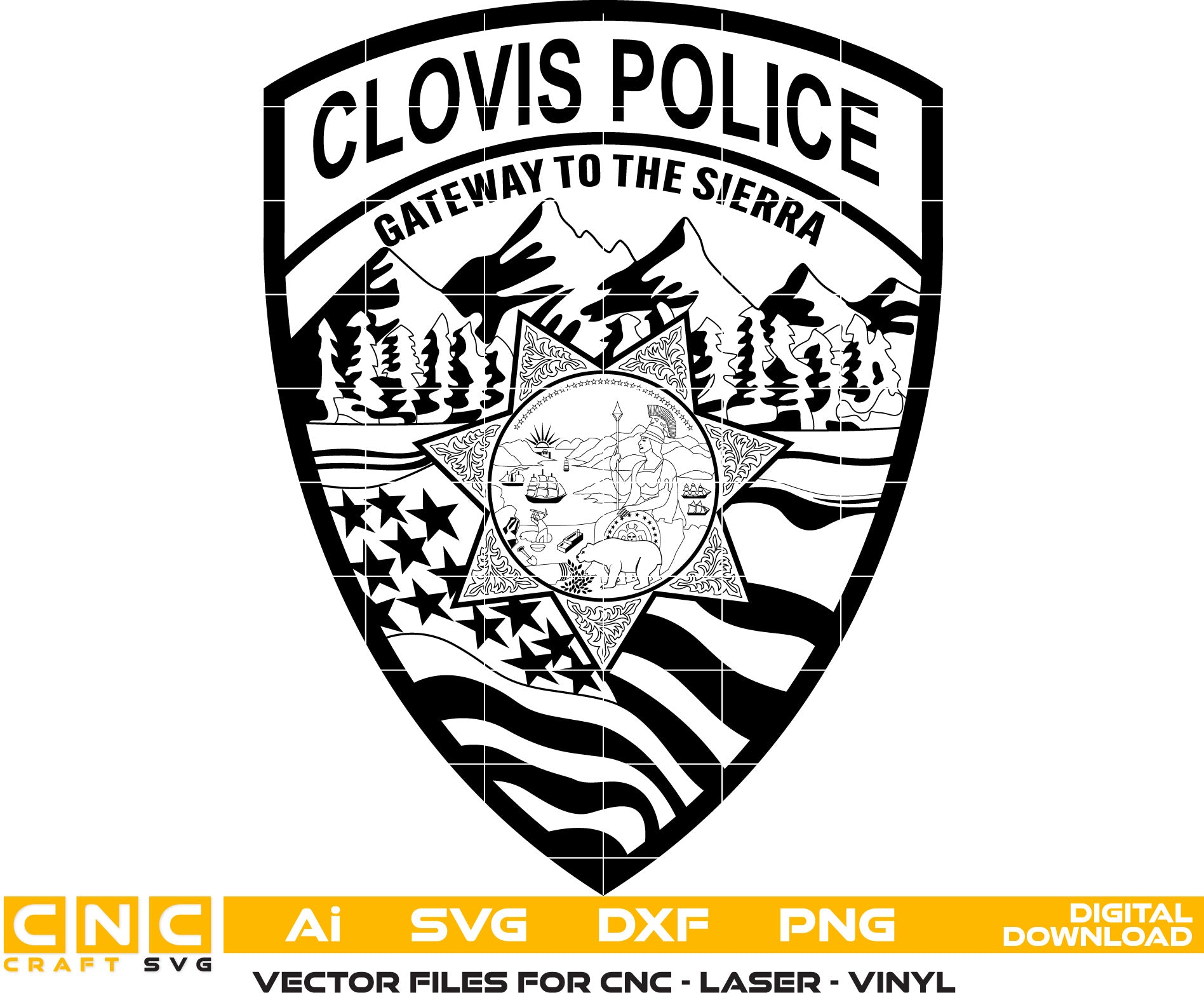 Clovis Police Badge, Clovis Police seal