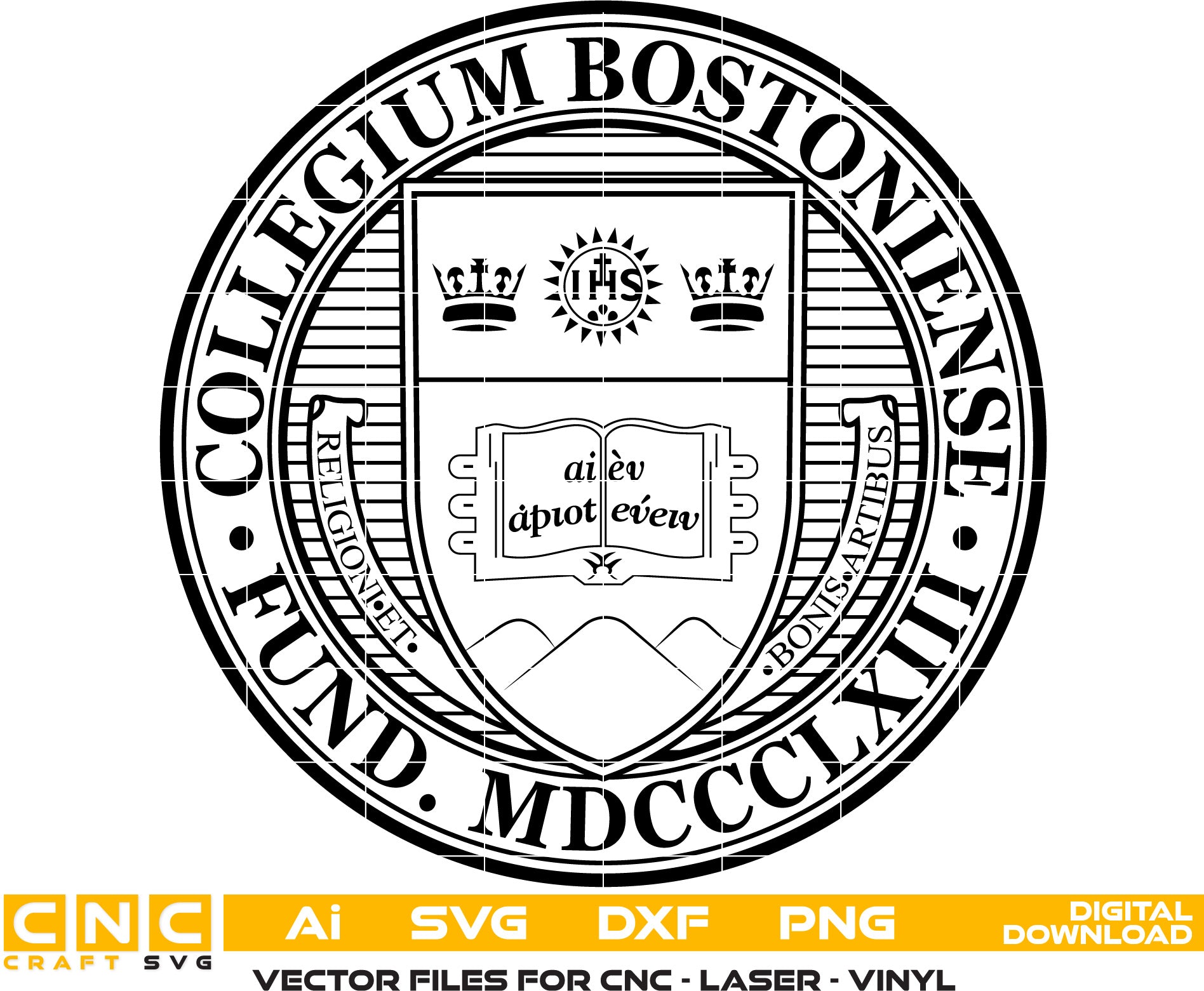 Boston College Fund 1962 Vector Art